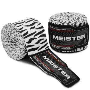 180" Semi-Elastic Hand Wraps (Pair) - Zebra Stripes