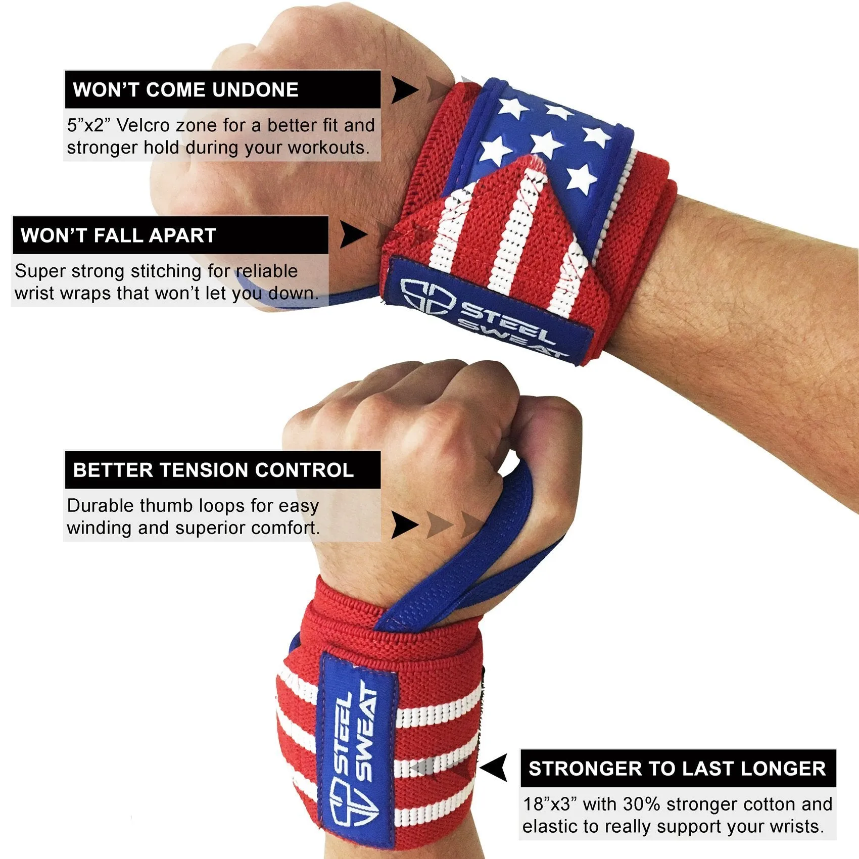 18" Freedom Wrist Wraps