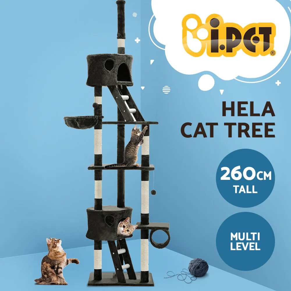 2.6m Plush Cat Tree Tower Condo with Sisal Posts - i.Pet