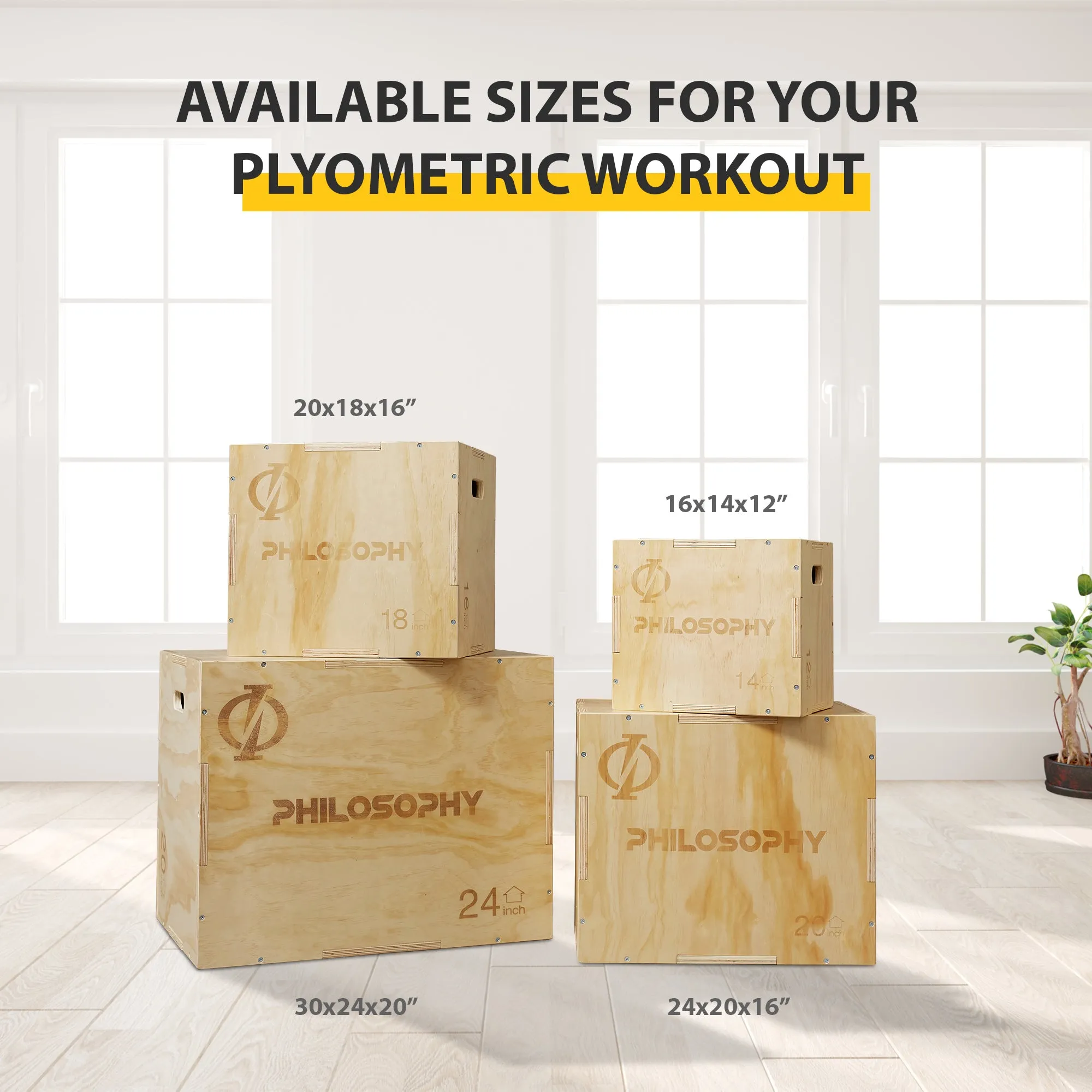 3 in 1 Wood Plyometric Box for Training & Conditioning