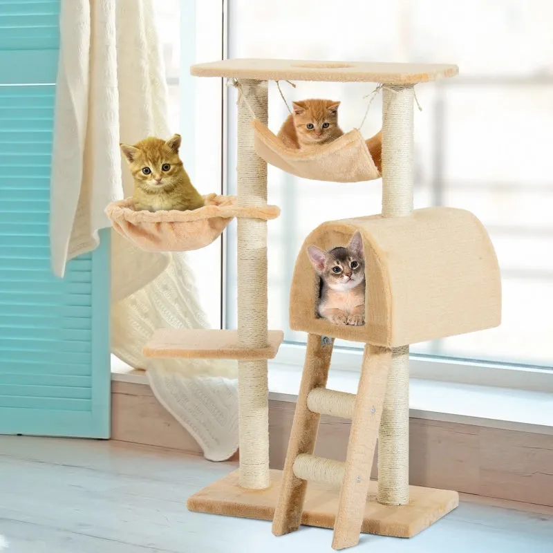 39" Cat Tree Activity Centre - Deep Cream