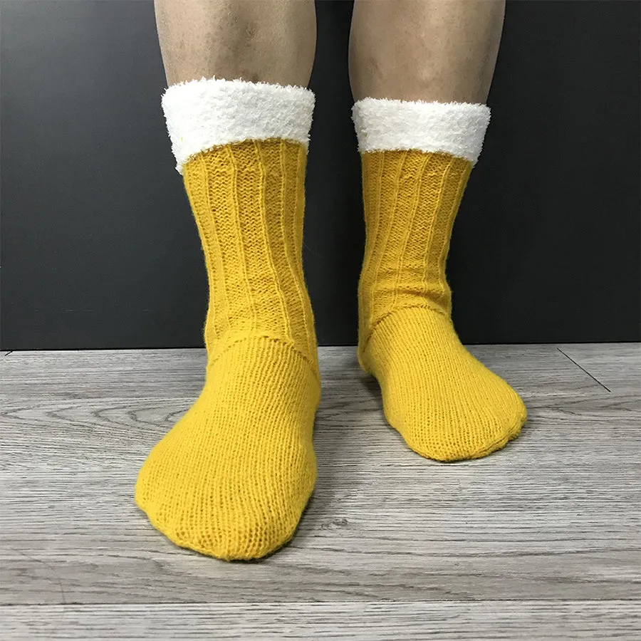 3d Beer Mug Socks Knitted Stockings Cute Unisex