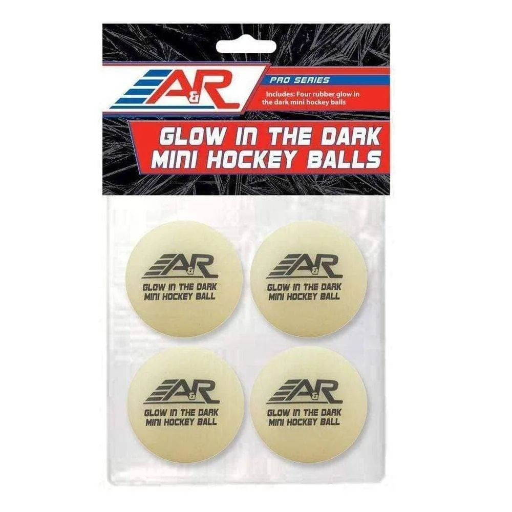 A&R Glow in the Dark Mini Balls 4 Pack