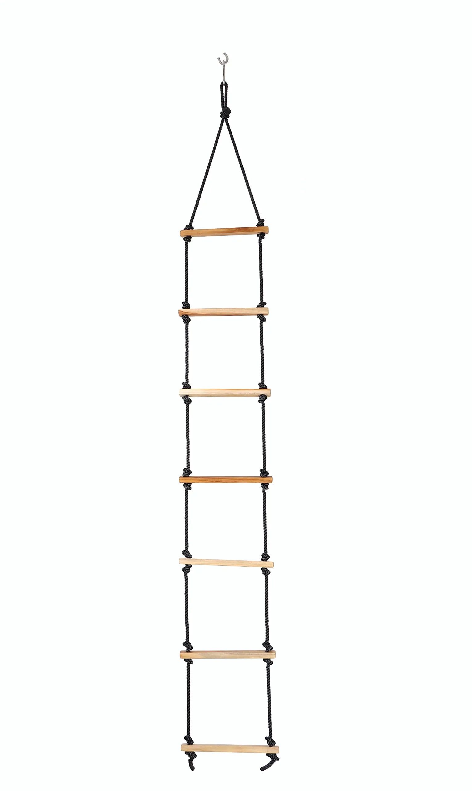 Ashish Rope Climbing Ladder Indoor/Outdoor for Kids - Ninja Ladder, Kid Ladder for 4 to 10 Years (Black)