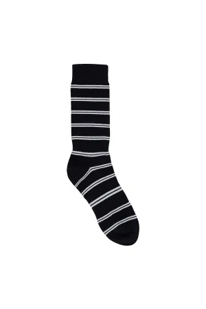 Bonds Mens Stay On Crew 1 Pack - Black & White Stripe