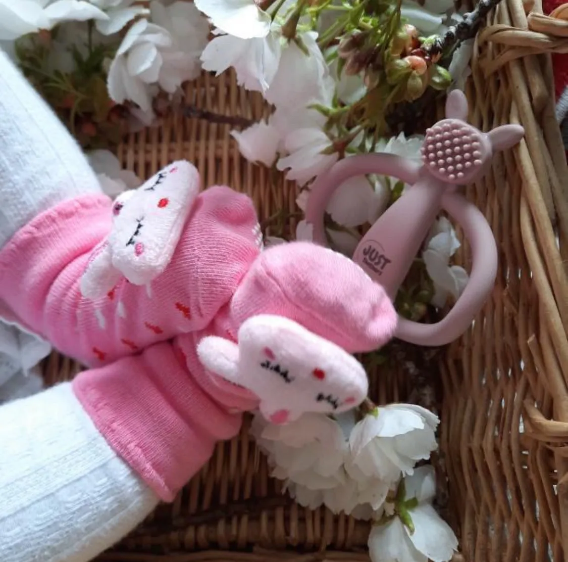 Bunny Heart Baby Socks