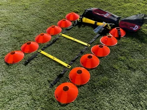 Coach’s Starter Pack: 12 Cones, Agility Ladder and 20  Drills