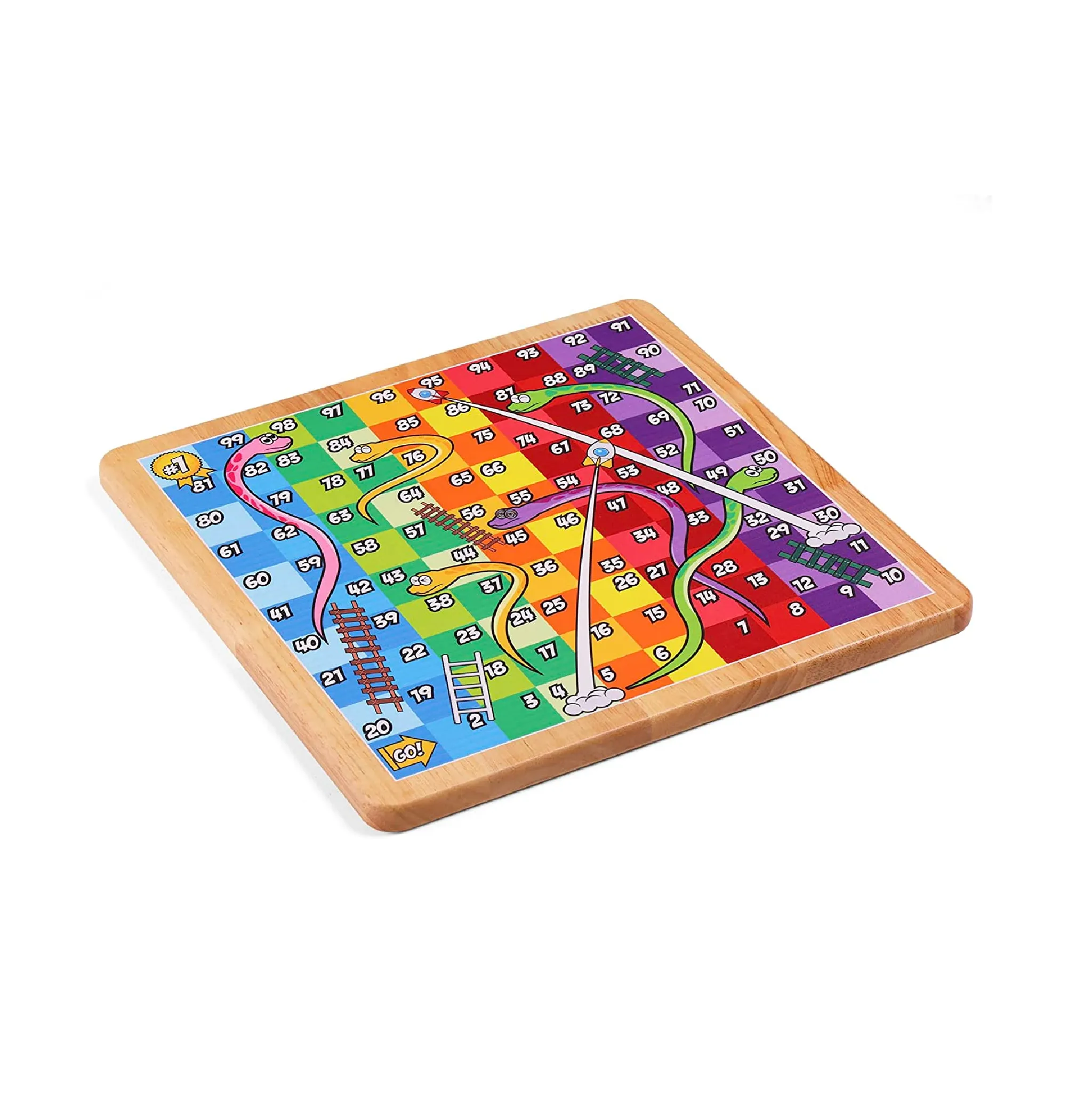 Crobyi 12 Inches Ludo Board Game   Snakes and Ladders Board Game 2 in 1 Classic Board Game Set for Adults