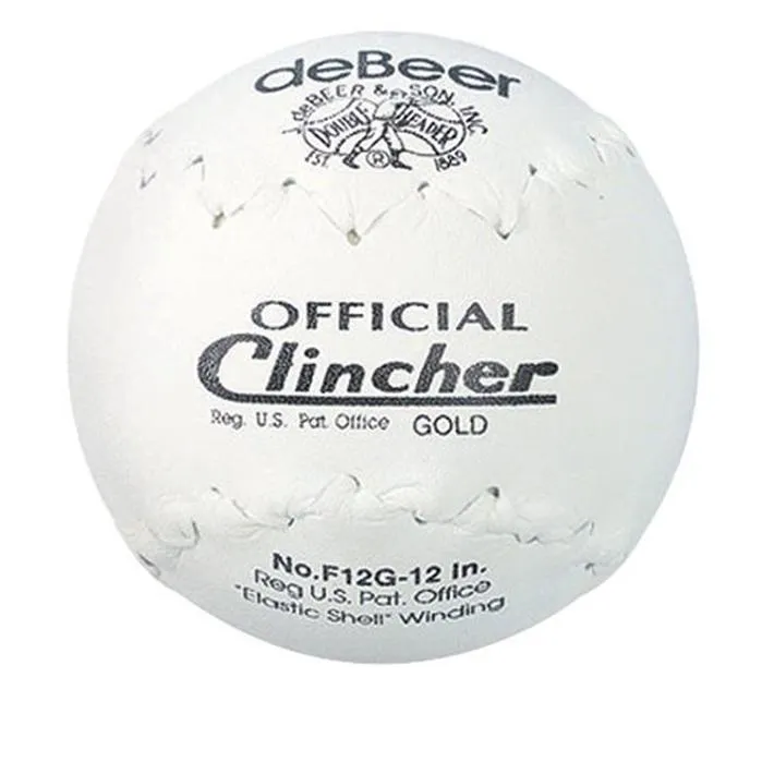 DeBeer White Clicher Gold 12 Inch Softball: F12G