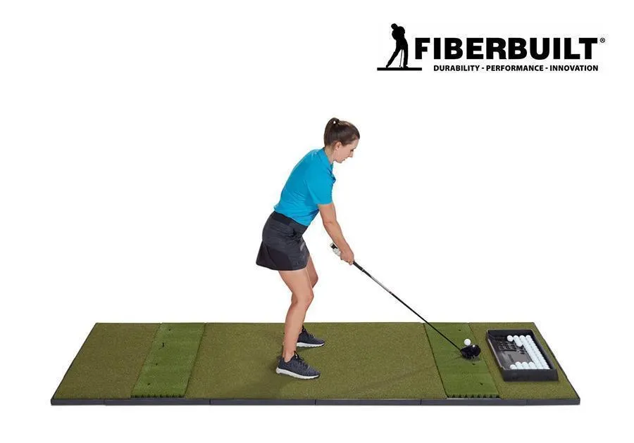 Fiberbuilt 10'x4' Grass Series Double-Hitting Studio Golf Mat