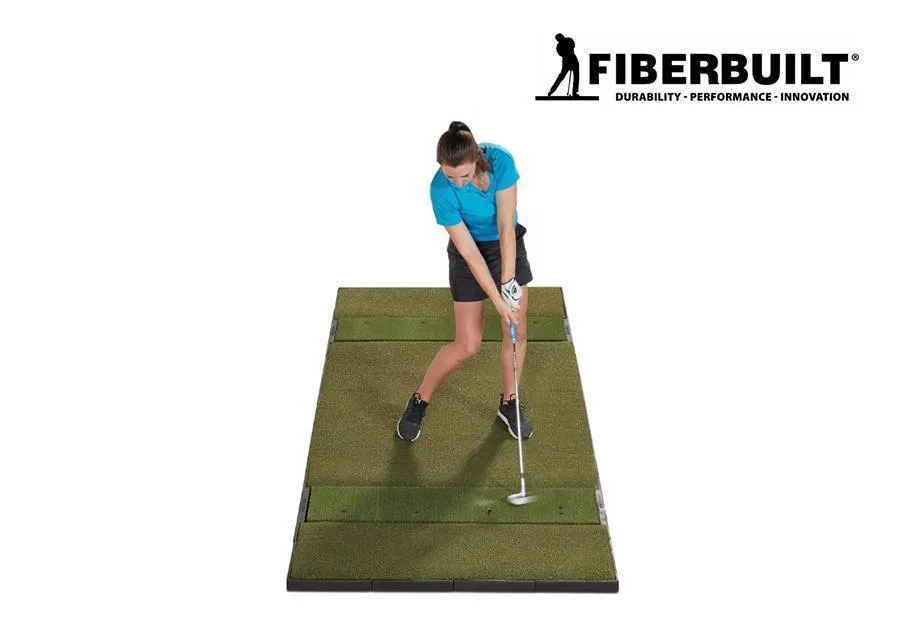 Fiberbuilt 10'x4' Grass Series Double-Hitting Studio Golf Mat