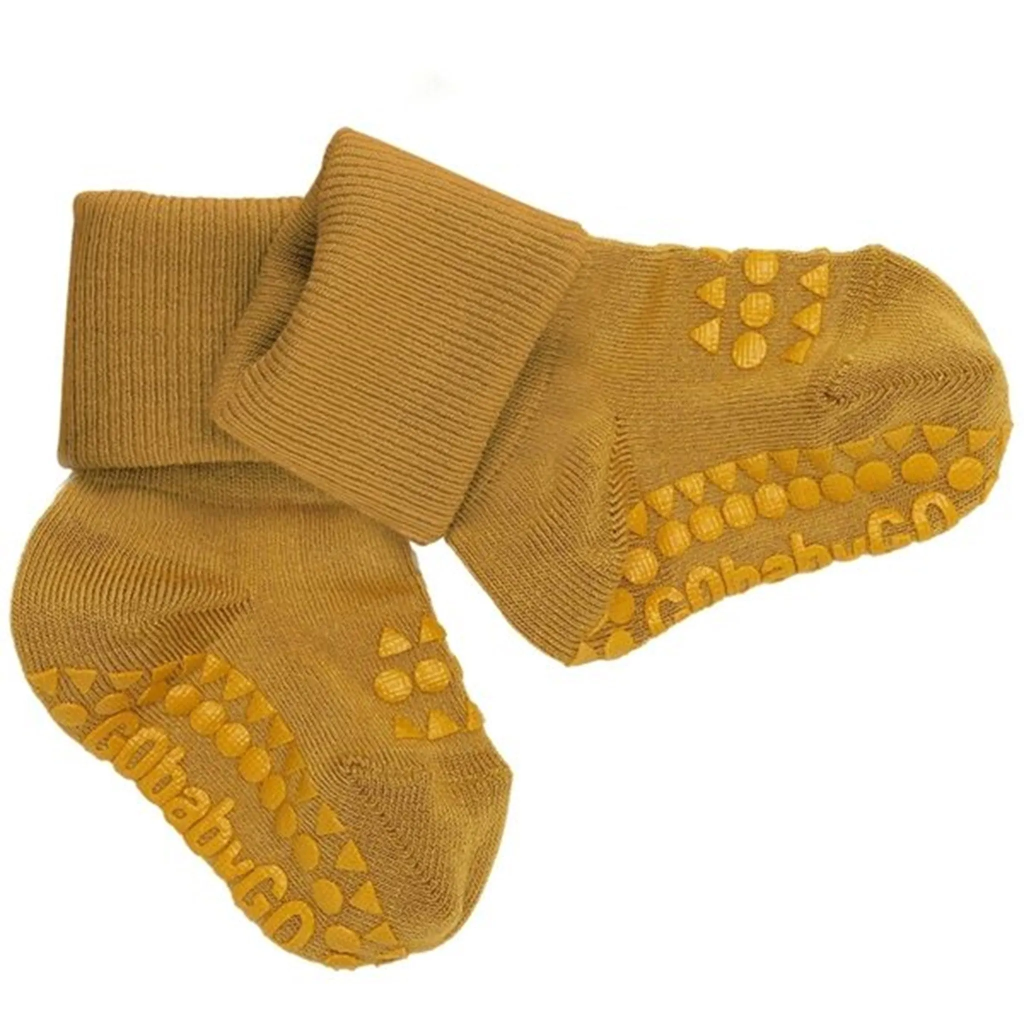 GObabyGO Bamboo Socks Antislip Muastard