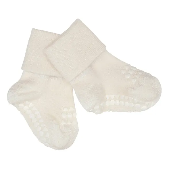 GoBabyGo Non-Slip Socks Bamboo Fiber - Off-White