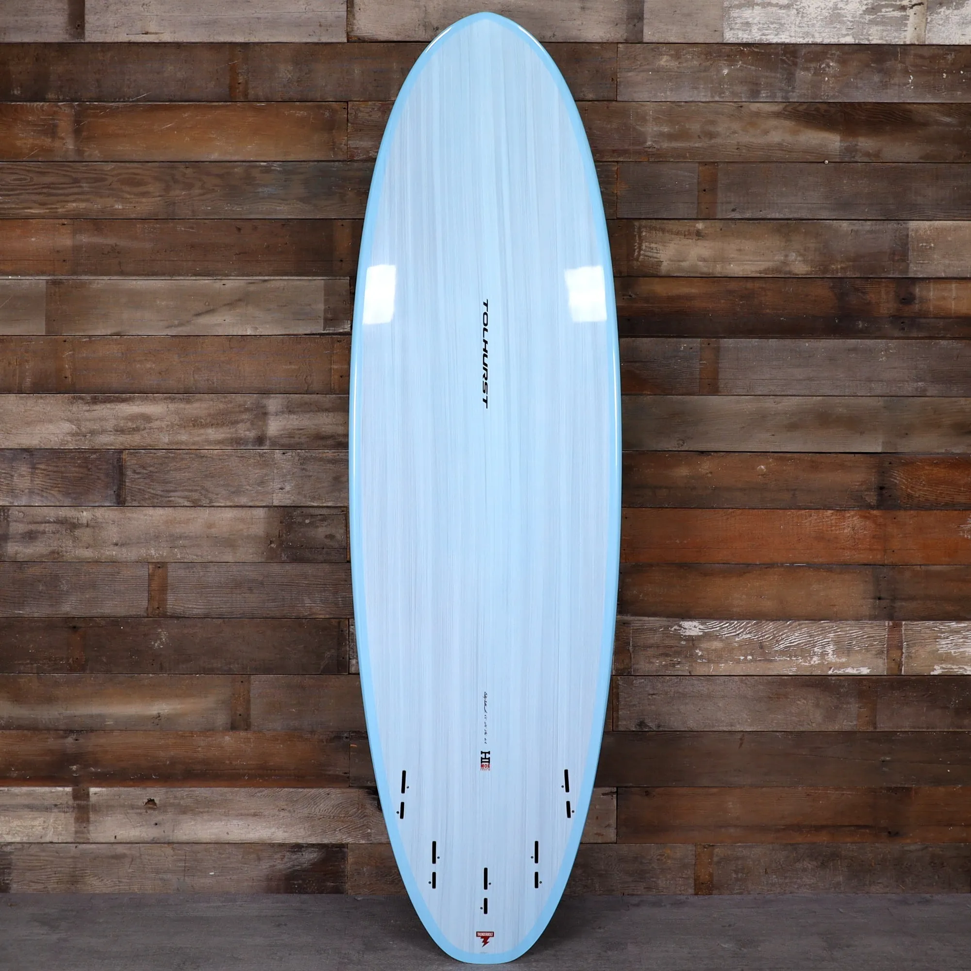 Harley Ingleby Series Moe Mini Thunderbolt Red 6'6 x 21 ½ x 2 ⅝ Surfboard - Light Blue