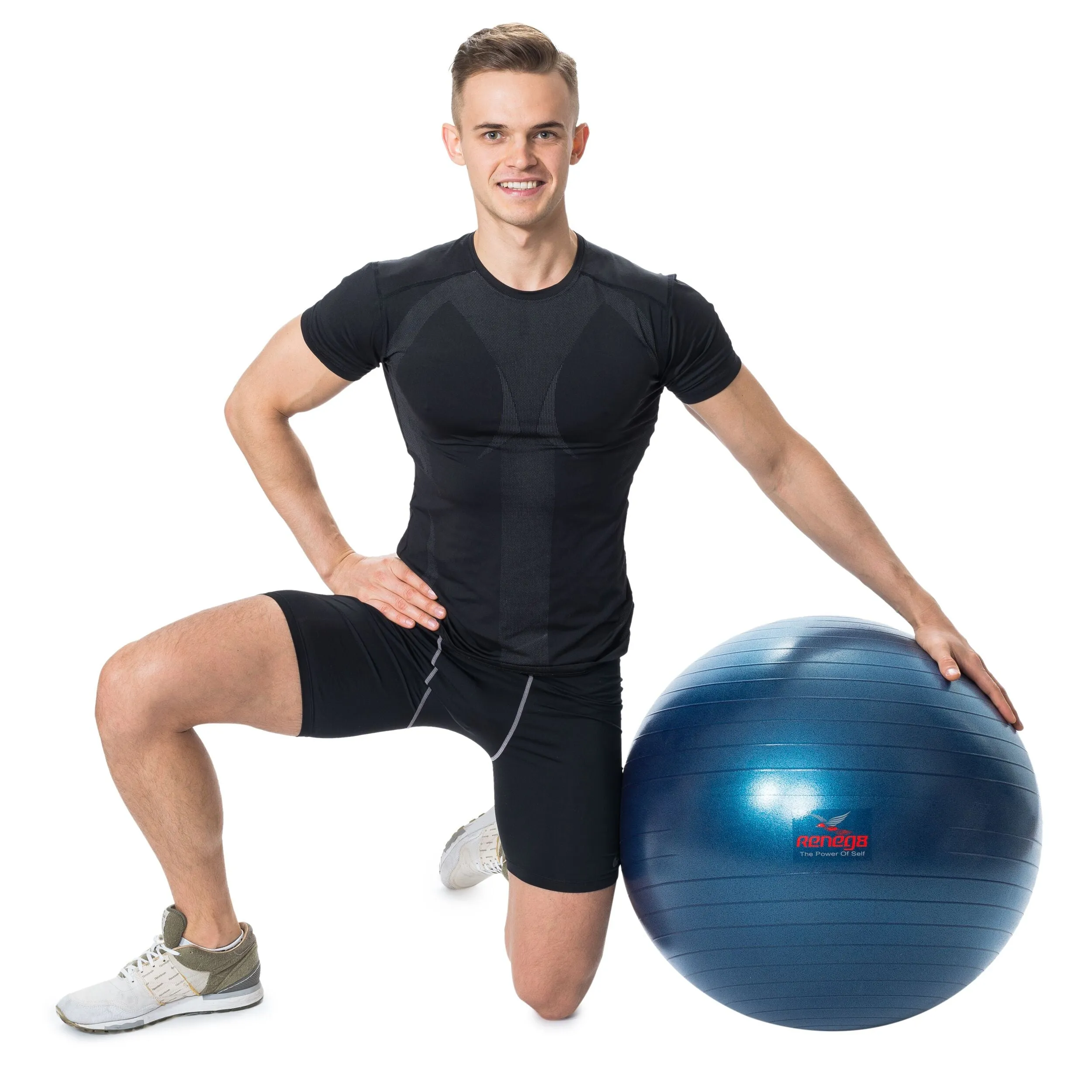 Home Gym Workout Stability ball  65 cm Yoga ball Anti-burst With Pump Reneg8