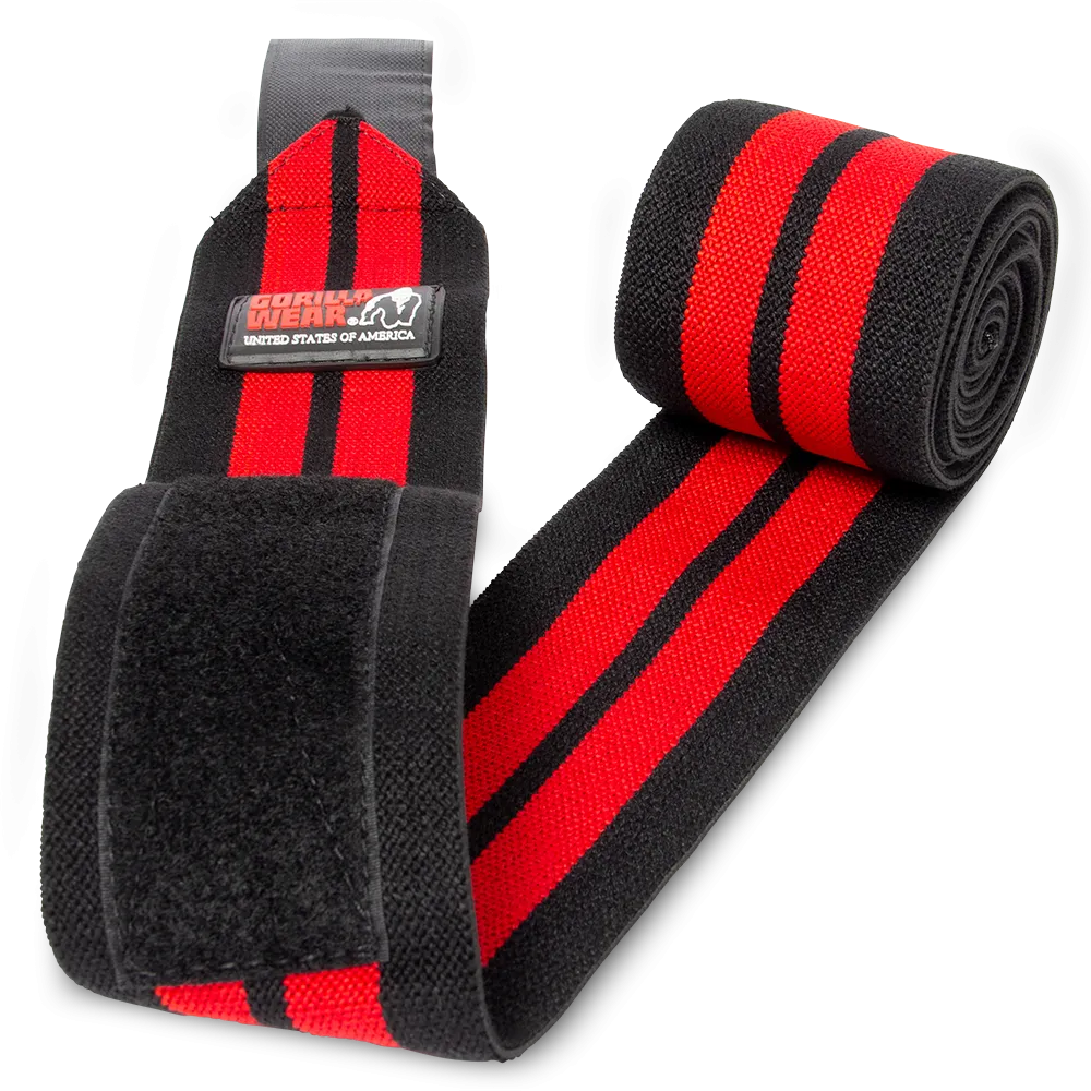 Knee Wraps - Black/Red