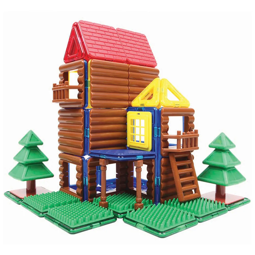 Magformers® Log Cabin Building Set | 87-Piece STEM Toy