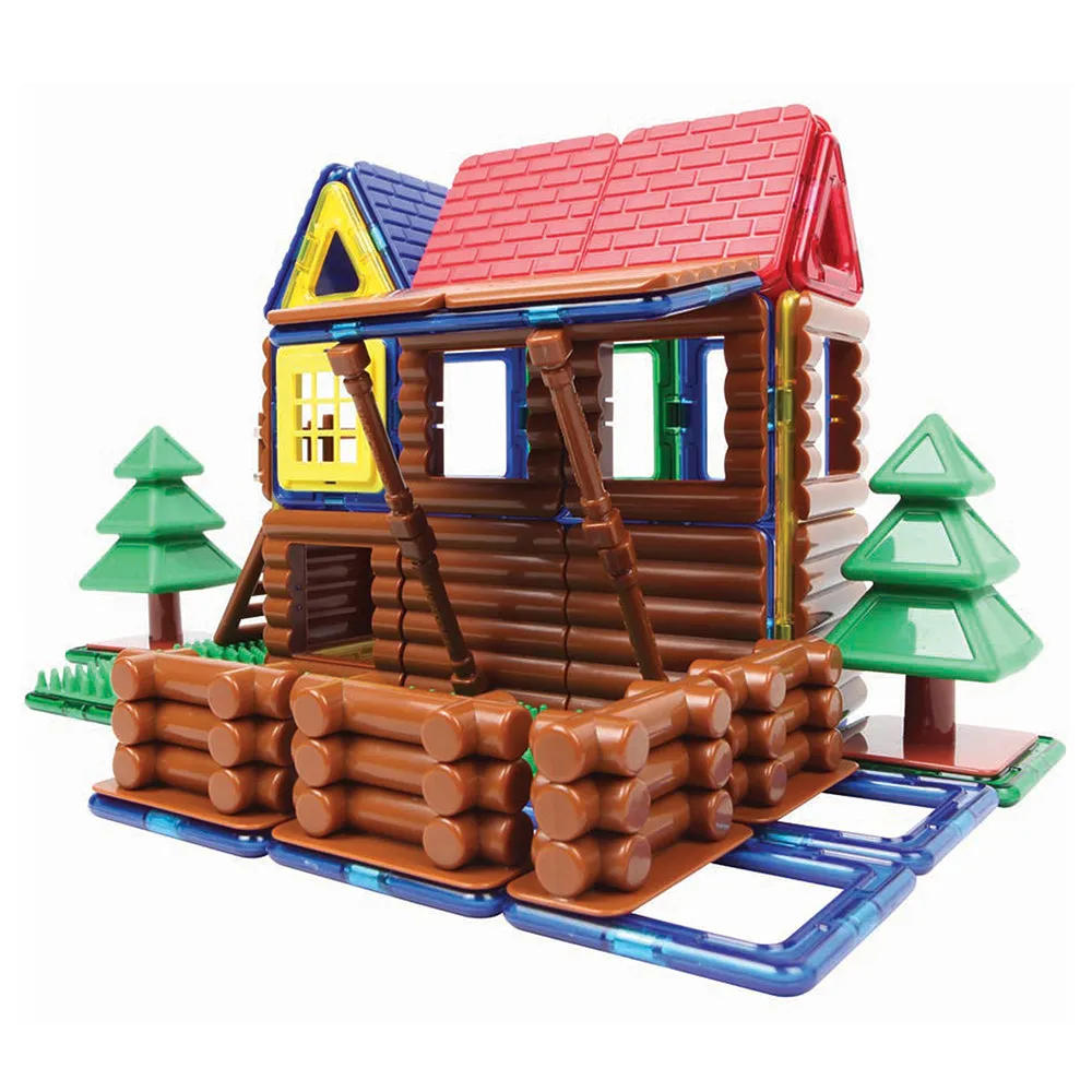 Magformers® Log Cabin Building Set | 87-Piece STEM Toy