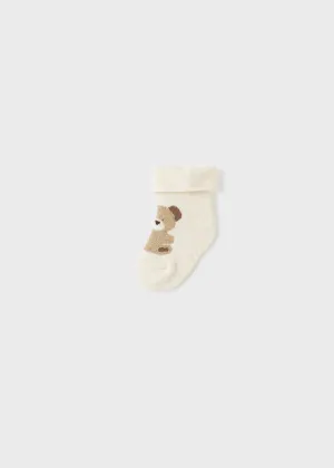 Mayoral 9654 019 -Natural Non Slip Teddy Socks