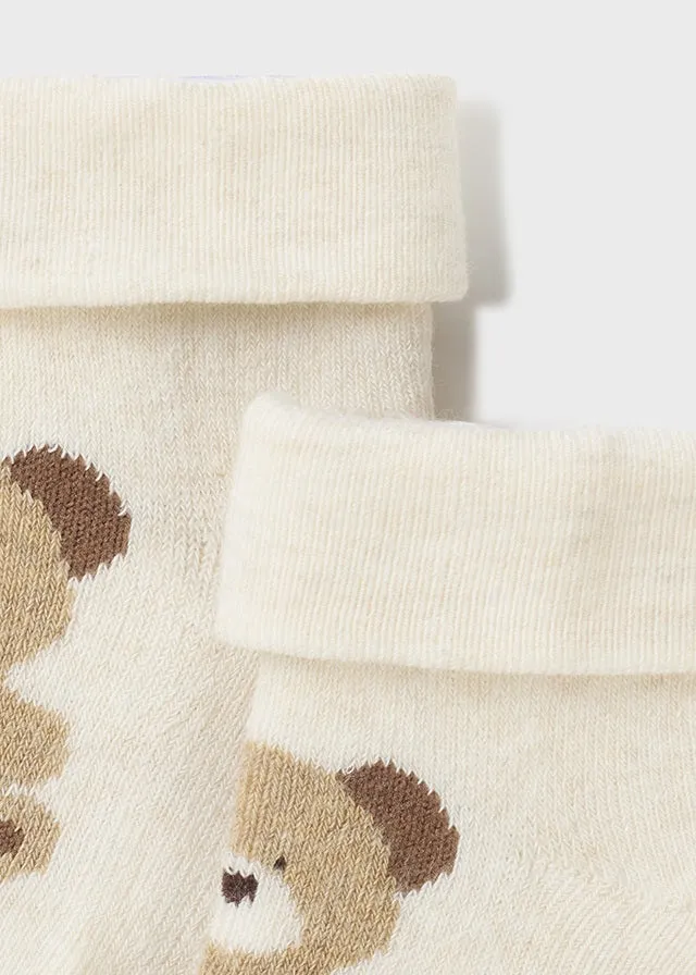 Mayoral 9654 019 -Natural Non Slip Teddy Socks