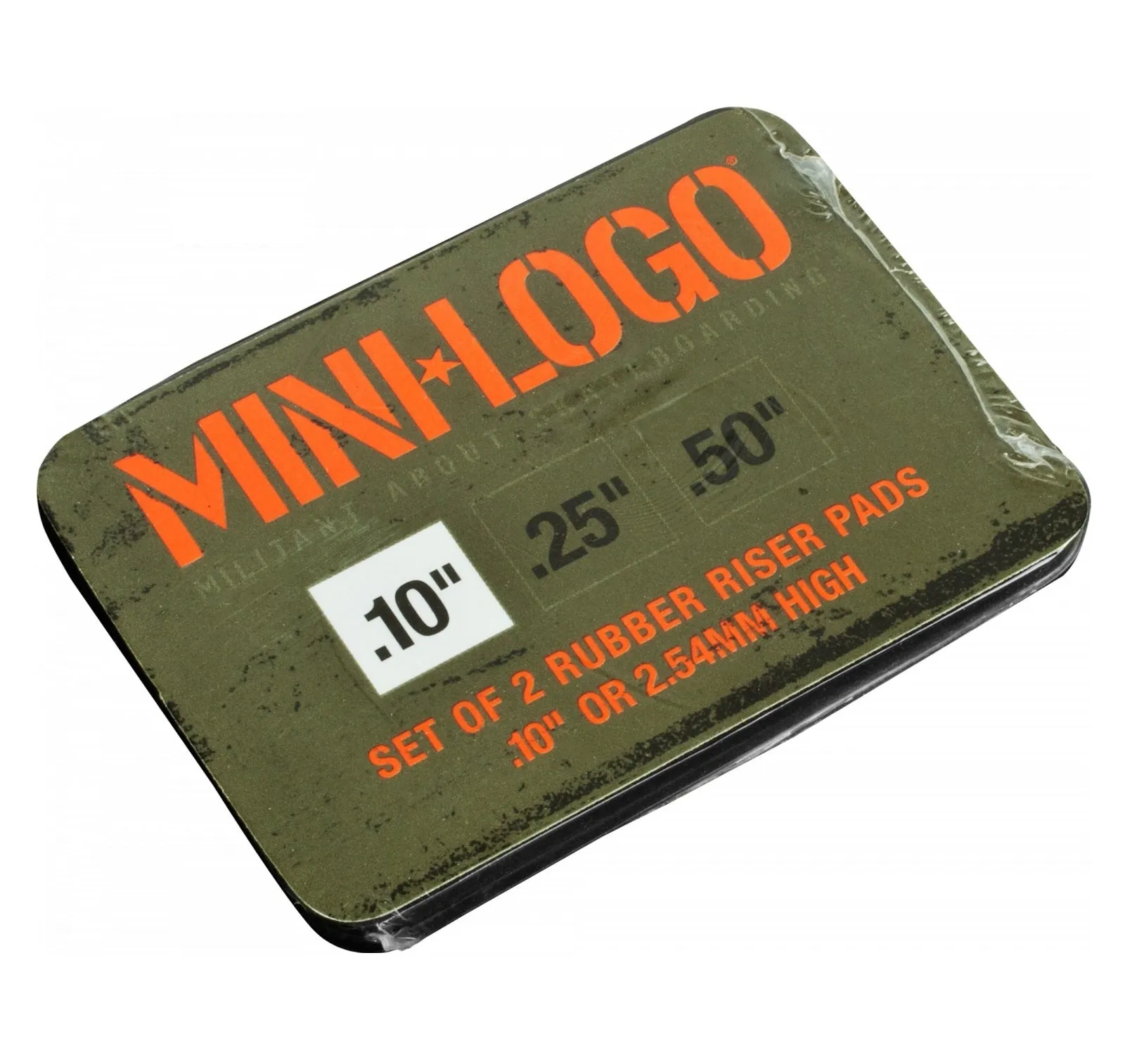 Mini Logo Rubber Riser Pads .10" - Black (Set of 2)