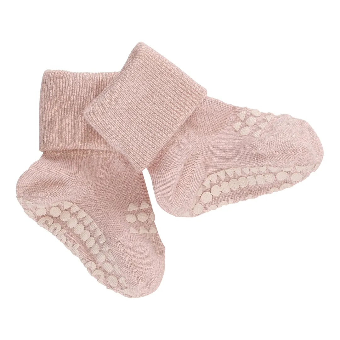 Non-Slip Grip Socks - Bamboo - Soft Pink