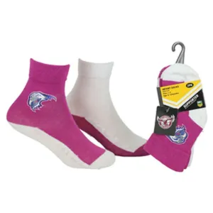 NRL Infant Socks - Manly Sea Eagles - Set Of Two - Non Slip - Sock