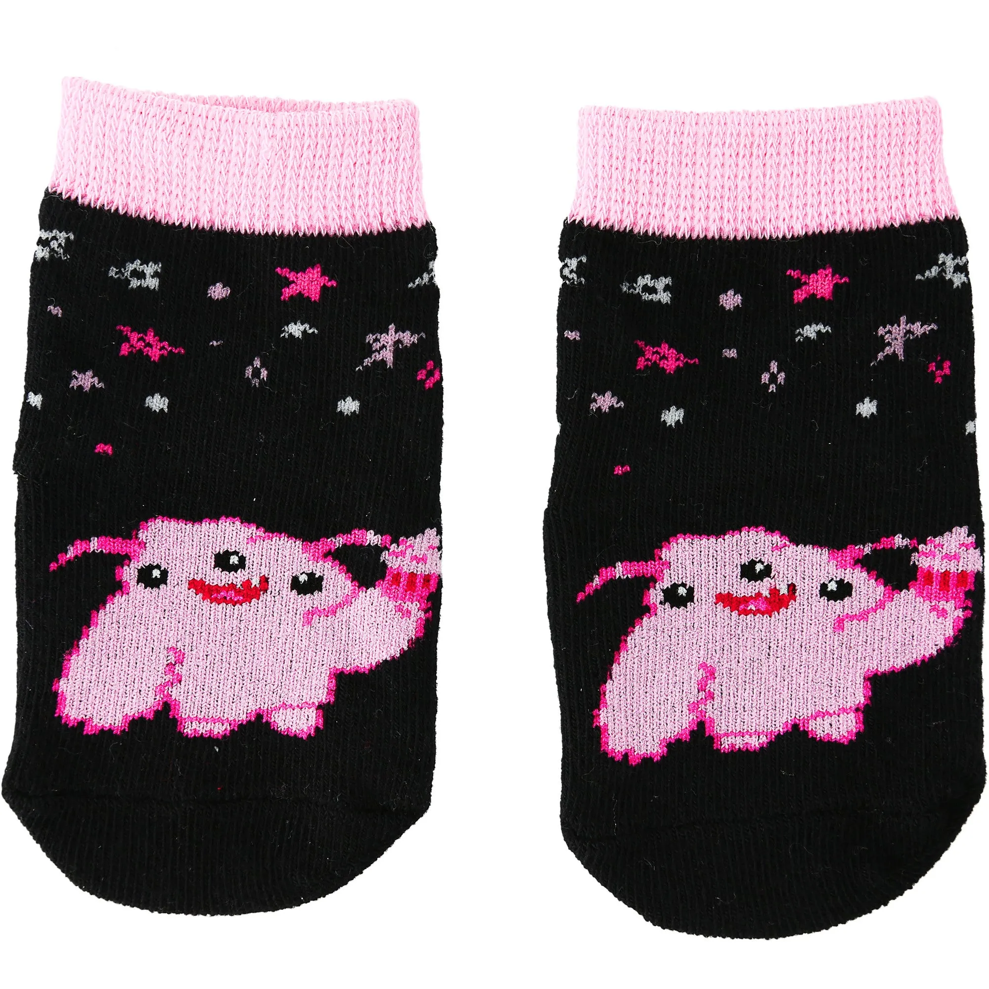 Pink Cupcake Monster Non-slip Baby Socks