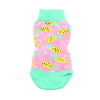 Pink Pineapple Non-Skid Socks