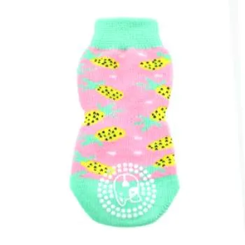 Pink Pineapple Non-Skid Socks