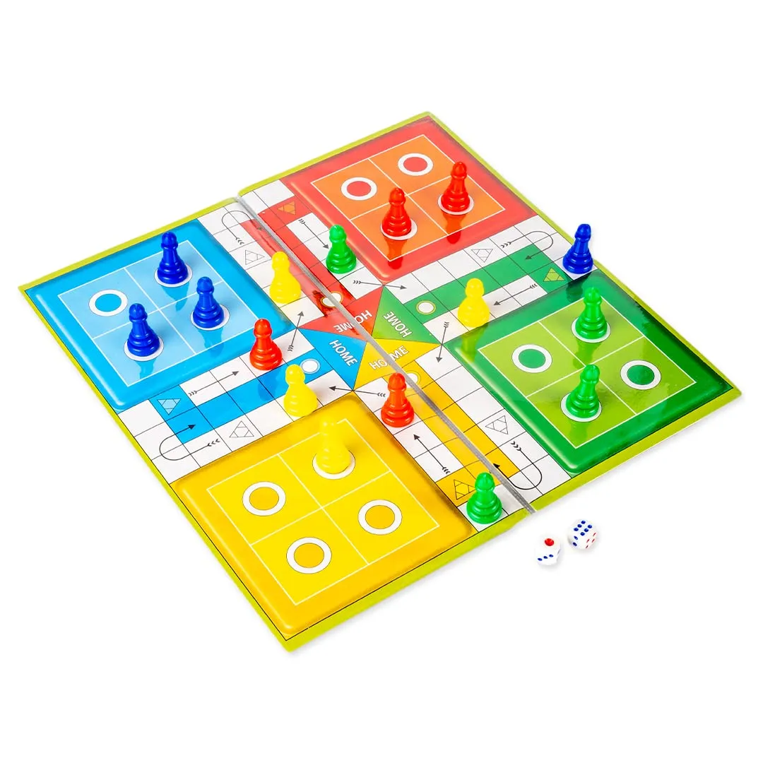 RATNA'S Classic Strategy Game Little Snakes and Ladders with Ludo 2 In 1 for Young Businessman (Multicolour)