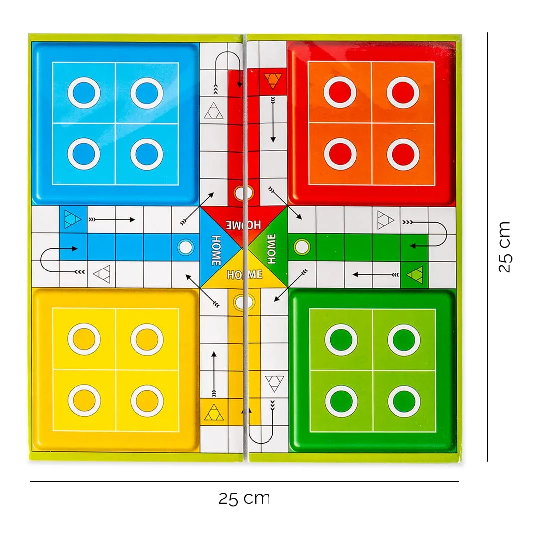 RATNA'S Classic Strategy Game Little Snakes and Ladders with Ludo 2 In 1 for Young Businessman (Multicolour)