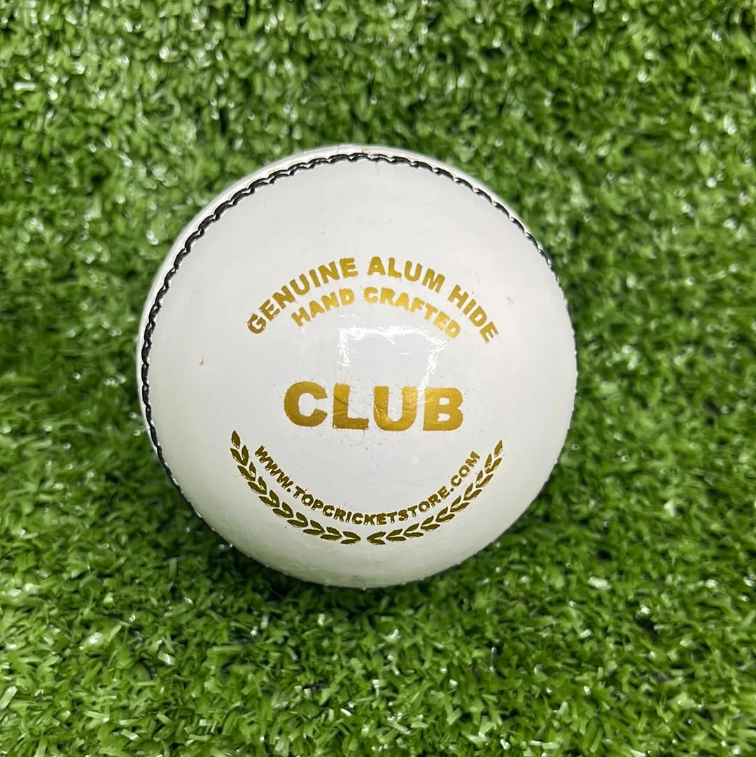 Raydn Club White Cricket Leather Ball