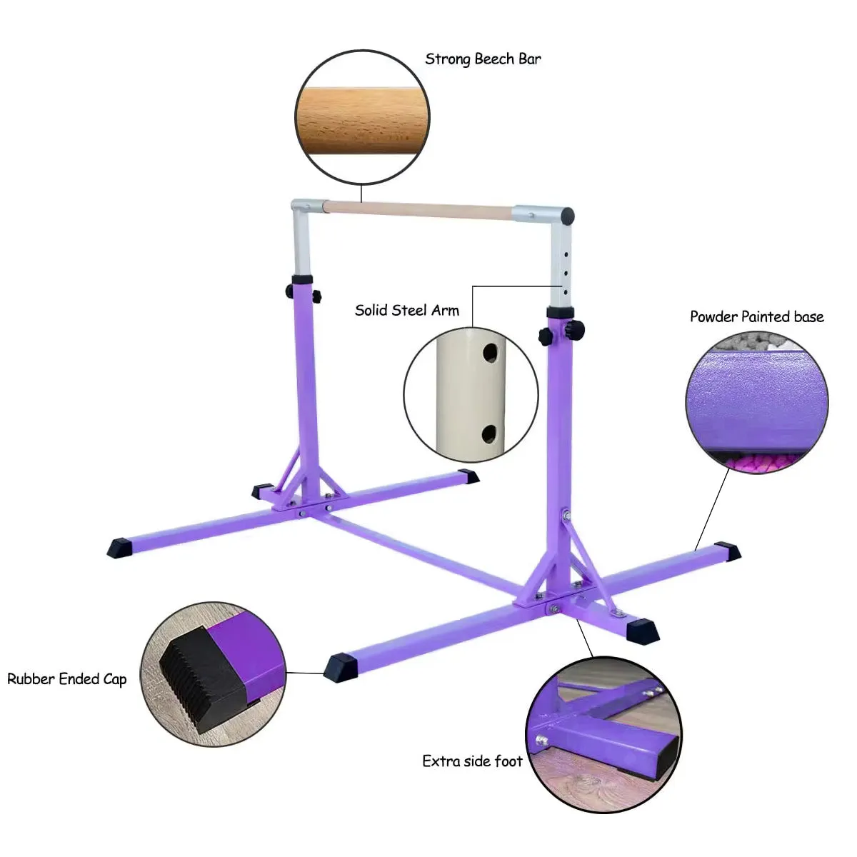 Simple Training Horizontal Bar - Purple