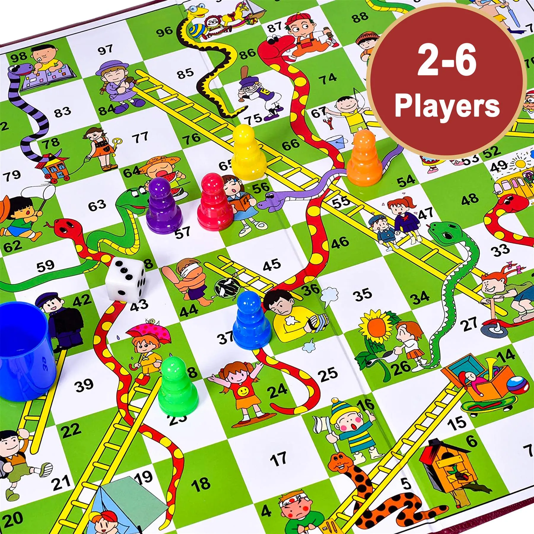 Snakes and Ladders Traditional Board Game