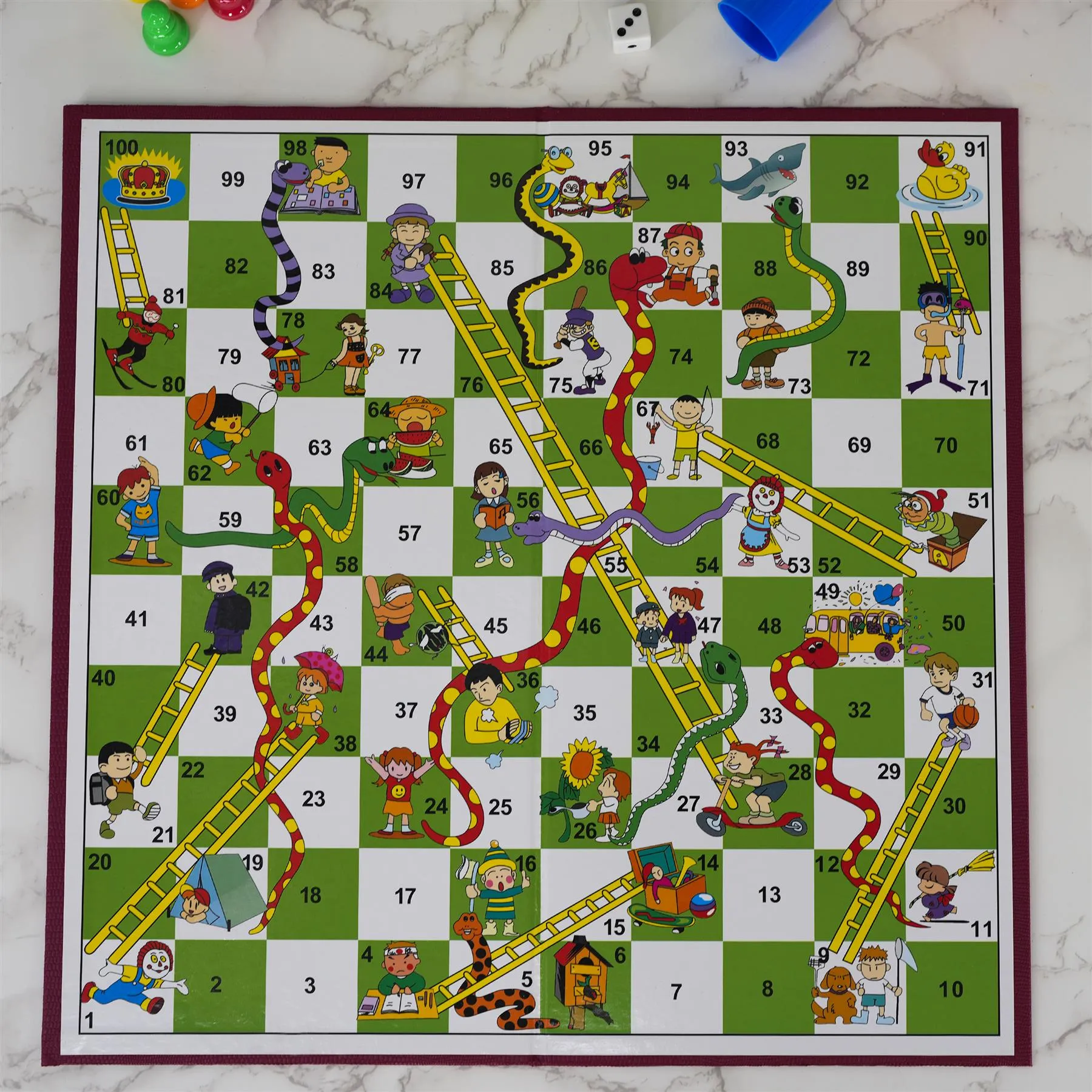 Snakes and Ladders Traditional Board Game