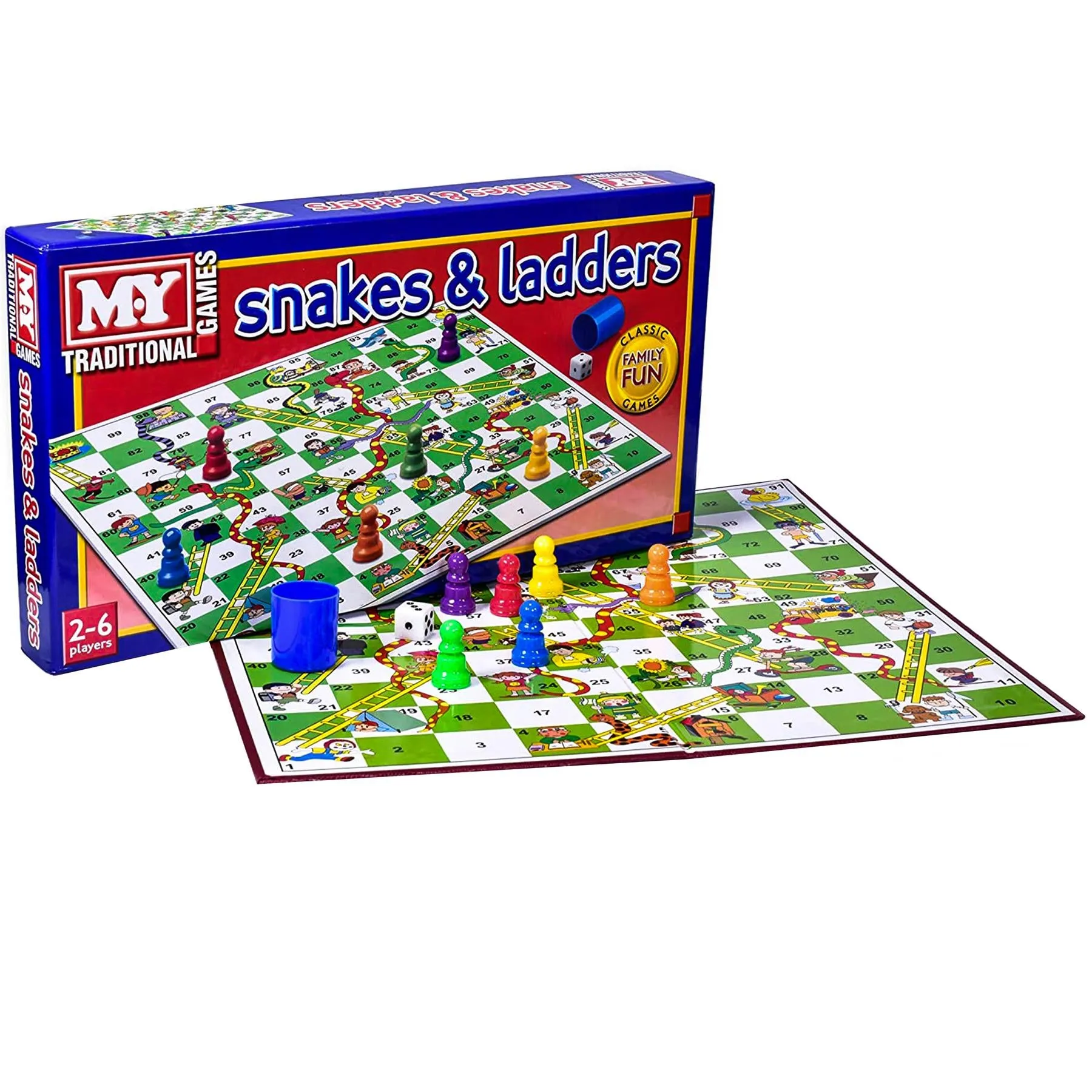 Snakes and Ladders Traditional Board Game