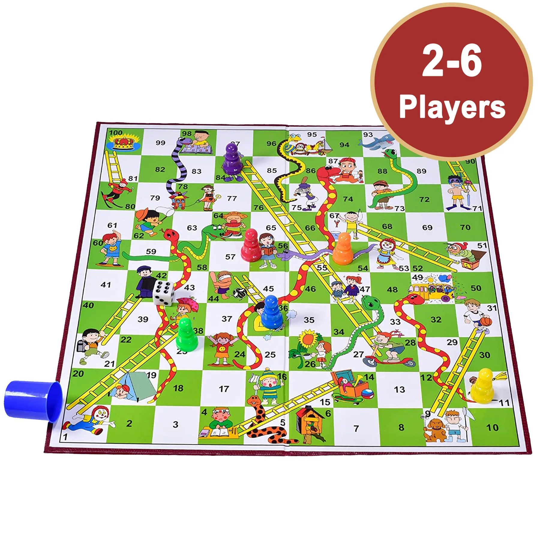 Snakes and Ladders Traditional Board Game