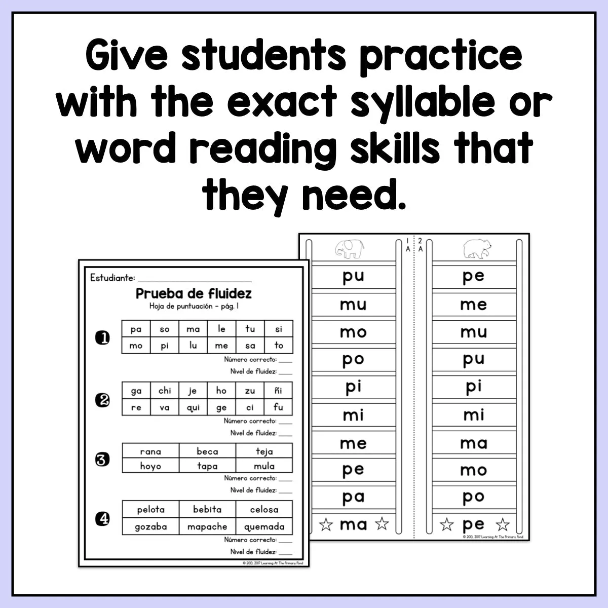 Spanish Reading Fluency Ladders / Escaleras de fluidez