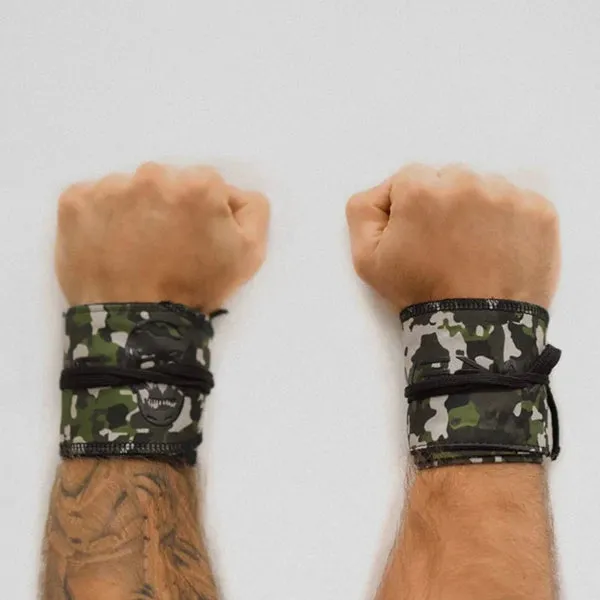 Strength Wrist Wraps - Adjustable Support - Camo