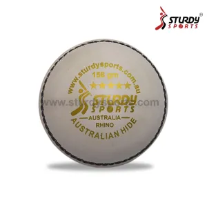 Sturdy Rhino Australian Leather White - 4 Piece Cricket Ball