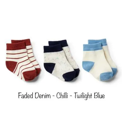 Wilson & Frenchy 3 Pack Baby Socks