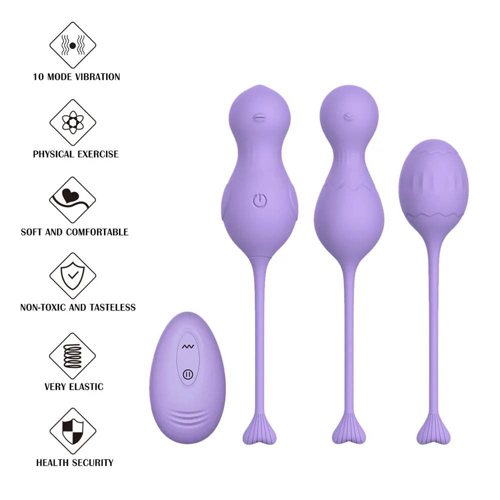 Winyi Heidi Vibrating Kegel Balls - Purple