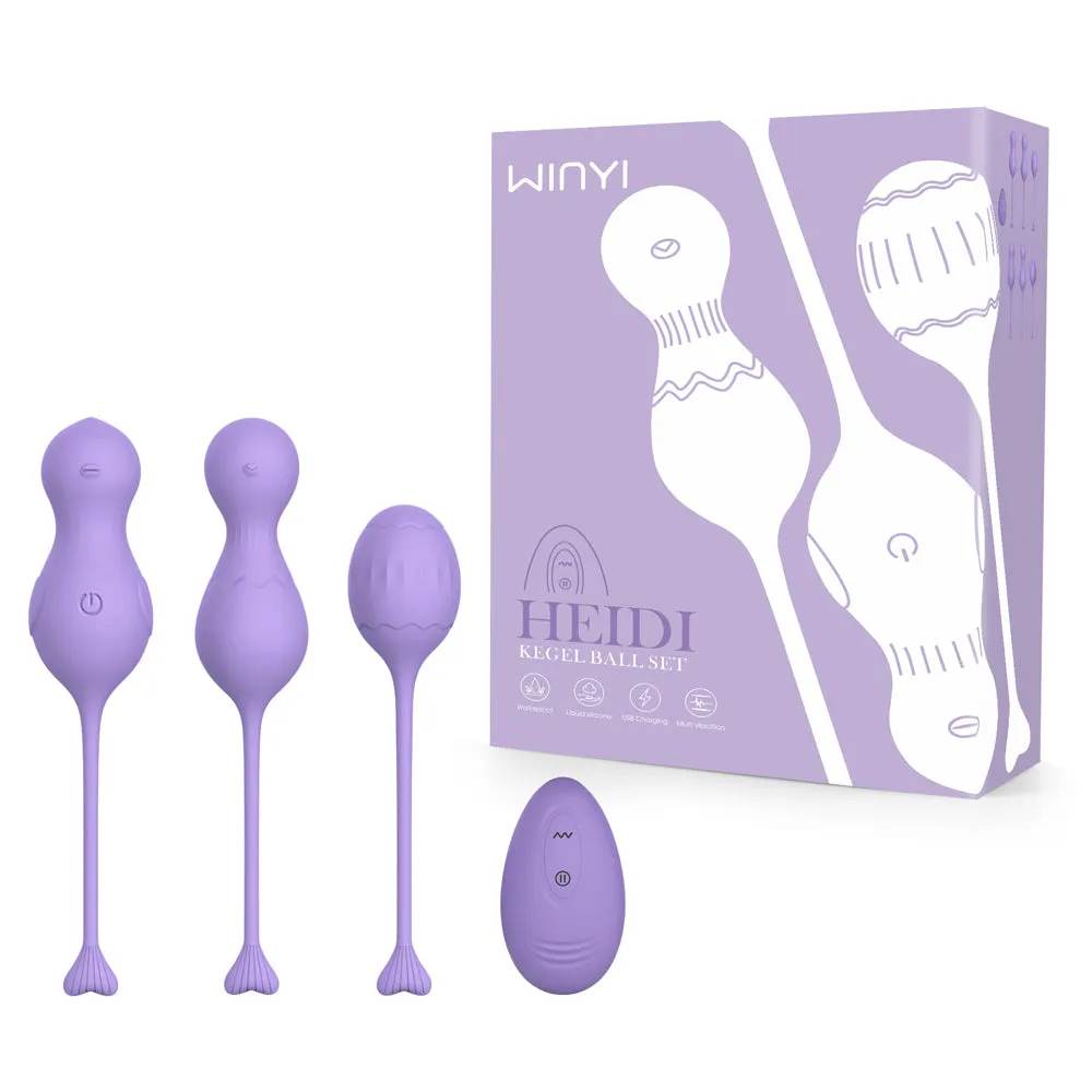 Winyi Heidi Vibrating Kegel Balls - Purple