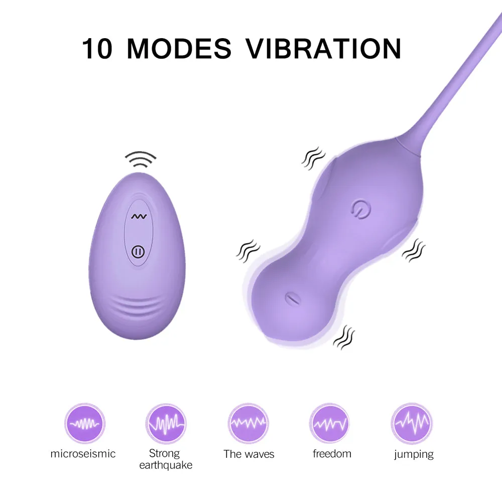 Winyi Heidi Vibrating Kegel Balls - Purple