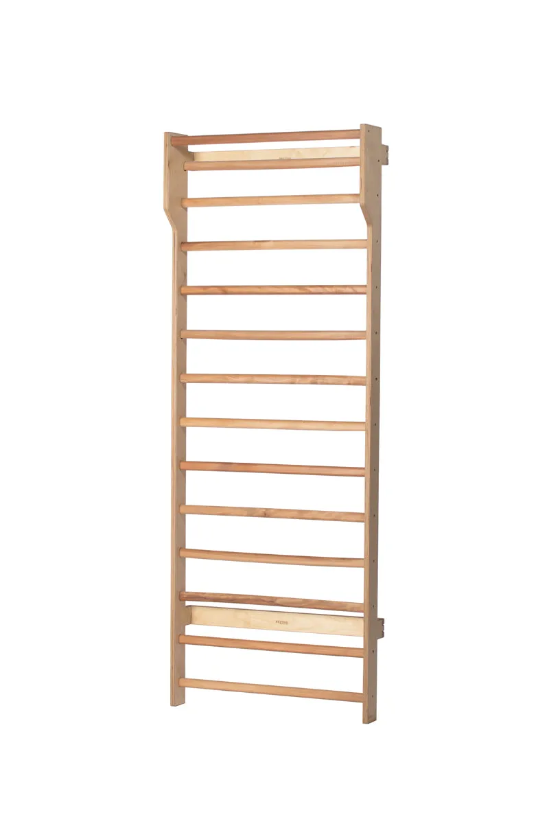 Wood Swedish Ladder Stall Bar for PSSE Therapy; Oval Rungs